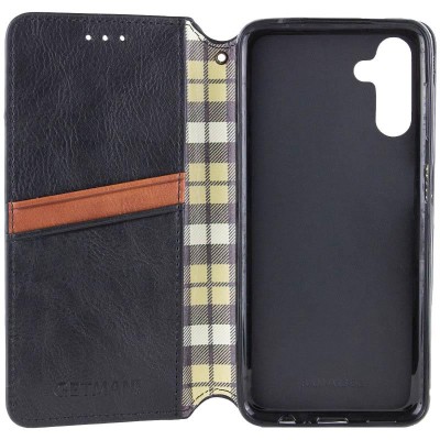 Шкіряний чохол-книжка GETMAN Cubic (PU) для Samsung Galaxy A17 5G Чорний Шкіряний чохол-книжка GETMAN Cubic (PU) для Samsung Galaxy A17 5G Чорний