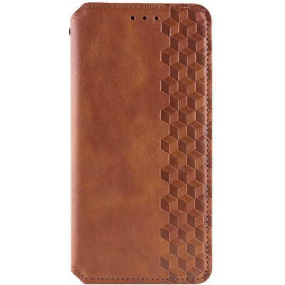 Шкіряний чохол-книжка GETMAN Cubic (PU) для Xiaomi Poco X6 / Note 13 Pro 5G Коричневий Шкіряний чохол-книжка GETMAN Cubic (PU) для Xiaomi Poco X6 / Note 13 Pro 5G Коричневий
