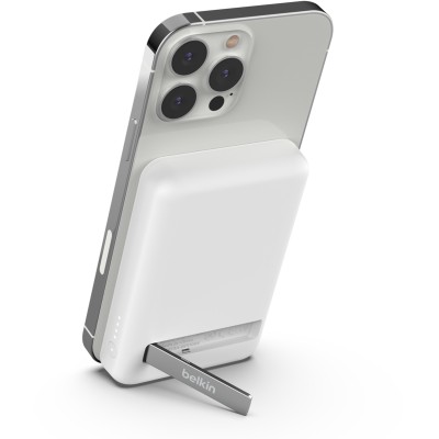 Акумулятор портативний літій-іонний Power Bank Belkin 5000мА·год, 7.5Вт, MagSafe, білий (BPD004BTWT)