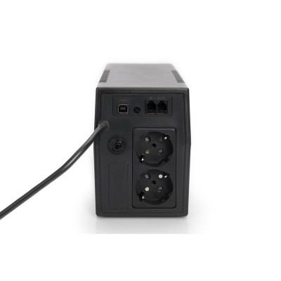 Джерело безперебійного живлення DIGITUS 600VA/360W, LED, RJ11, USB, 2xSchuko (DN-170063) Джерело безперебійного живлення DIGITUS 600VA/360W, LED, RJ11, USB, 2xSchuko (DN-170063)