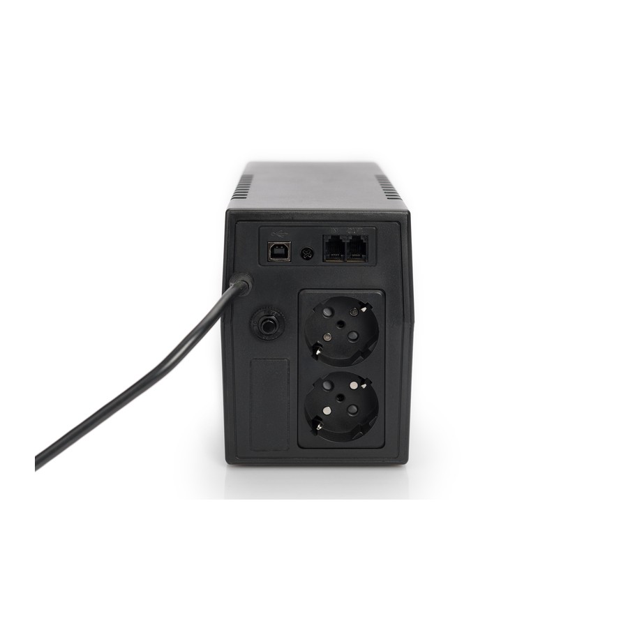 Джерело безперебійного живлення DIGITUS 600VA/360W, LED, RJ11, USB, 2xSchuko (DN-170063) Джерело безперебійного живлення DIGITUS 600VA/360W, LED, RJ11, USB, 2xSchuko (DN-170063)
