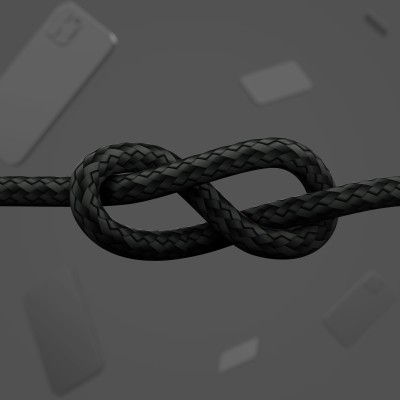 Кабель USB-C > USB-C заряджання/синхронізації Belkin 1м, 60Вт, Type-C, плетений, силіконовий, з ремінцем на магніті, чорний (CAB Кабель USB-C > USB-C заряджання/синхронізації Belkin 1м, 60Вт, Type-C, плетений, силіконовий, з ремінцем на магніті, чорний (CAB