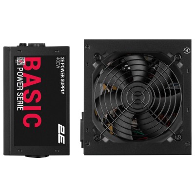 Блок живлення 2E Basic Power (400W), 80%, 120мм, 1xMB 24pin(20+4), 1xCPU 8pin(4+4), 3xMolex, 4xSATA, 1xPCIe 8pin(6+2) (2E-BP400-