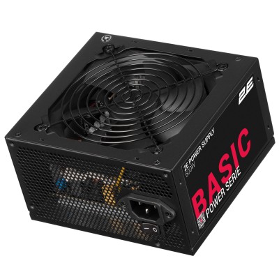 Блок живлення 2E Basic Power (600W), 80%, 120мм, 1xMB 24pin(20+4), 1xCPU 8pin(4+4), 3xMolex, 4xSATA, 2xPCIe 8pin(6+2) (2E-BP600- Блок живлення 2E Basic Power (600W), 80%, 120мм, 1xMB 24pin(20+4), 1xCPU 8pin(4+4), 3xMolex, 4xSATA, 2xPCIe 8pin(6+2) (2E-BP600-