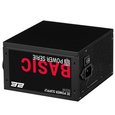 Блок живлення 2E Basic Power (600W), 80%, 120мм, 1xMB 24pin(20+4), 1xCPU 8pin(4+4), 3xMolex, 4xSATA, 2xPCIe 8pin(6+2) (2E-BP600- Блок живлення 2E Basic Power (600W), 80%, 120мм, 1xMB 24pin(20+4), 1xCPU 8pin(4+4), 3xMolex, 4xSATA, 2xPCIe 8pin(6+2) (2E-BP600-