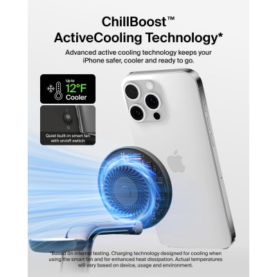 Зарядний пристрій бездротовий Belkin UltraCharge Pro 3-in-1 Magnetic Charging Dock 25Вт, Charcoal