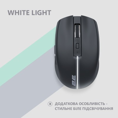 Миша 2E MF270 Rechargeable, White LED, WL, чорний (2E-MF270WBK) Миша 2E MF270 Rechargeable, White LED, WL, чорний (2E-MF270WBK)