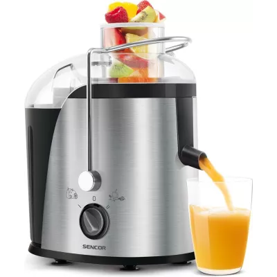 Соковитискач Sencor відцентрований 400Вт, жмих-1.2л, пластик/метал, сірий (SJE741SS)