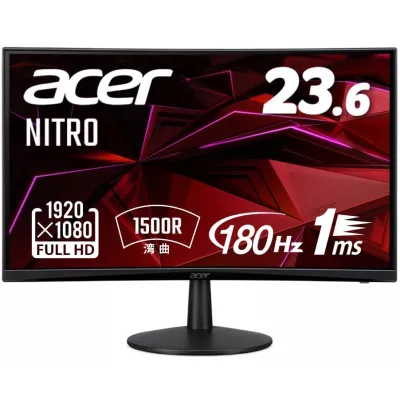 Монiтор ACER 23.6" ED240QS3bmiipx (UM.UE0EE.301) VA Curved 180Hz 1ms 2*HDMI DP MM Black