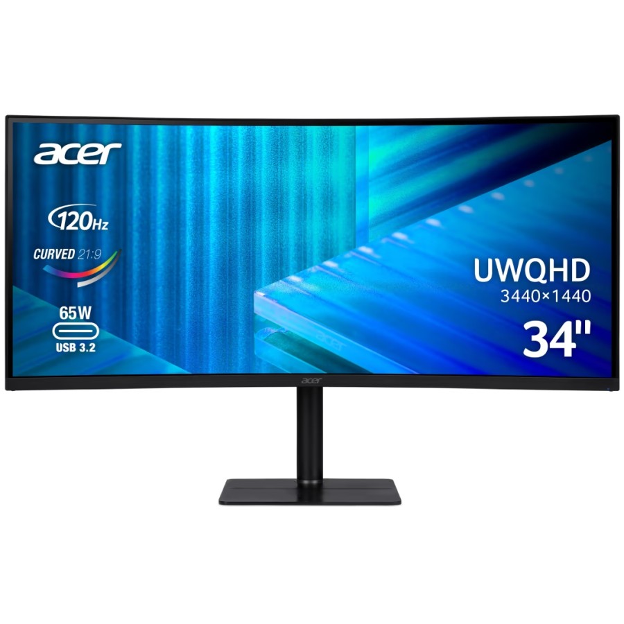 Монiтор TFT ACER 34" CZ342CURJ0bmiphuzx (UM.CC2EE.001) 21:9 VA Curved WQHD 120Hz 1.07B USB-C HAS MM Монiтор TFT ACER 34" CZ342CURJ0bmiphuzx (UM.CC2EE.001) 21:9 VA Curved WQHD 120Hz 1.07B USB-C HAS MM
