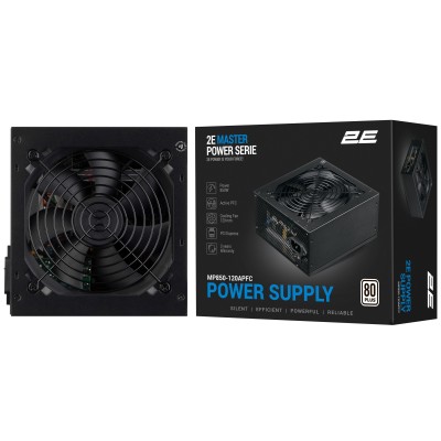 Блок живлення 2E Master Power (850W), >80%, 80+ White, 120мм, 1xMB 24pin(20+4), 1xCPU 8pin(4+4), 3xMolex, 5xSATA, 4xPCIe 8pin(6+ Блок живлення 2E Master Power (850W), >80%, 80+ White, 120мм, 1xMB 24pin(20+4), 1xCPU 8pin(4+4), 3xMolex, 5xSATA, 4xPCIe 8pin(6+