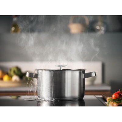 Варильна поверхня Electrolux індукційна, 60см, розширена зона, датчик кипіння, Hob2Hood, чорний матовий