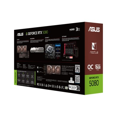 Відеокарта ASUS GeForce RTX 5080 16GB GDDR7 OC RTX5080-O16G-NOCTUA Відеокарта ASUS GeForce RTX 5080 16GB GDDR7 OC RTX5080-O16G-NOCTUA