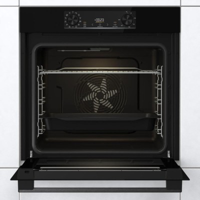 Духова шафа Gorenje електрична, 77л, A+, дисплей, макс.темп.- 300, IconLed, чорний