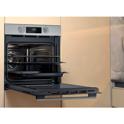Духова шафа Whirlpool електрична, 71л, A+, дисплей, конвекція, телескопічні напрямні, нерж Духова шафа Whirlpool електрична, 71л, A+, дисплей, конвекція, телескопічні напрямні, нерж