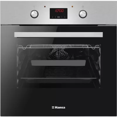 Духовка электр. Hansa, 60см, 62л, A, гриль , емаль легкого очищення, диспл., нержавіюча сталь