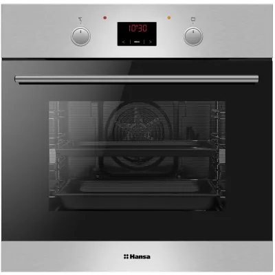 Духовка электр. Hansa, 60см, 65л, A, гриль , емаль легкого очищення, диспл., нержавіюча сталь