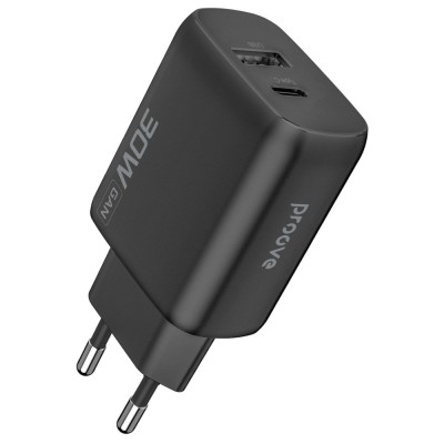 Зарядний Пристрій Proove Silicone Power 2 30W (Type-C + USB) (WCSP23110001) black