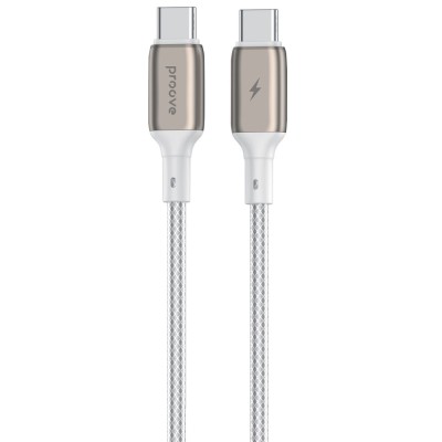 Кабель Proove Dense Metal Type-C to Type-C 60W (2m) (CCDM60002222) white