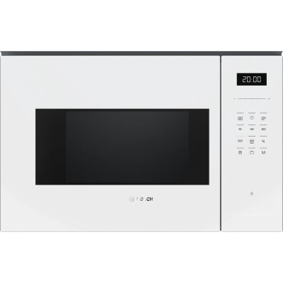 Мікрохвильова піч Bosch вбудована, 25л, електр. керув., 900Вт, гриль, дисплей, білий