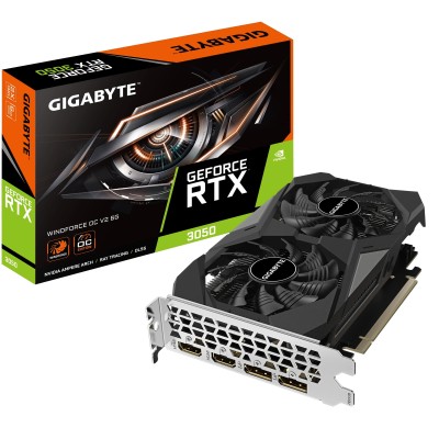 Відеокарта GIGABYTE GeForce RTX 3050 6GB GDDR6 WINDFORCE OC (GV-N3050WF2OCV2-6GD)