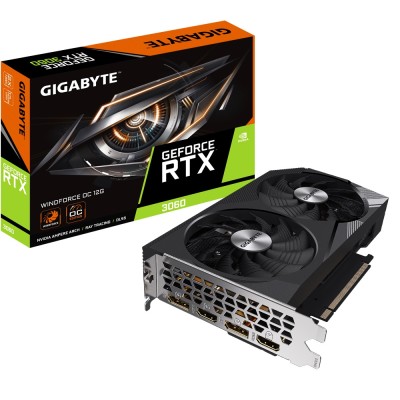 Відеокарта GIGABYTE GeForce RTX 3060 12GB GDDR6 WINDFORCE OC (GV-N3060WF2OC-12GD)