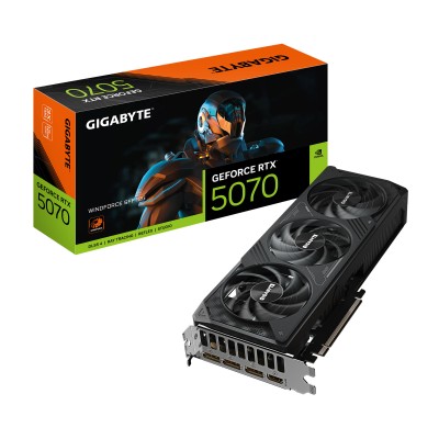 Відеокарта GIGABYTE GeForce RTX 5070 12GB GDDR7 WINDFORCE SFF (GV-N5070WF3-12GD)
