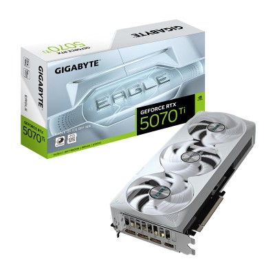 Відеокарта GIGABYTE GeForce RTX 5070 Ti 16GB GDDR7 EAGLE ICE OC (GV-N507TEAGLEOC_ICE-16GD)