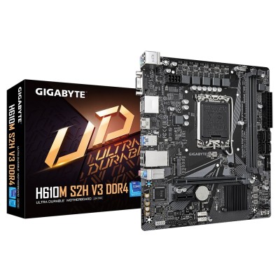 Материнська плата GIGABYTE H610M S2H V3 DDR4 s1700 H610 2xDDR4 HDMI DP D-Sub mATX (H610M_S2H_V3_DDR4) Материнська плата GIGABYTE H610M S2H V3 DDR4 s1700 H610 2xDDR4 HDMI DP D-Sub mATX (H610M_S2H_V3_DDR4)