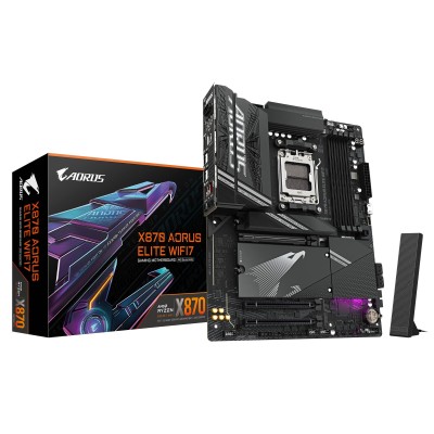 Материнська плата GIGABYTE X870 A ELITE WIFI7 sAM5 X870 4xDDR5 M.2 HDMI ATX (X870_A_ELITE_WIFI7)