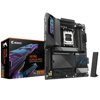 Материнська плата GIGABYTE X870E AORUS PRO sAM5 X870 4xDDR5 M.2 HDMI DP Wi-Fi BT ATX (X870E_AORUS_PRO)