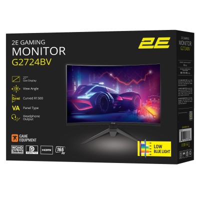 Монітор 2E GAMING 27" G2725BV HDMI, DP, VA, 2560x1440, 180Hz, 1ms, CURVED, FreeSync Монітор 2E GAMING 27" G2725BV HDMI, DP, VA, 2560x1440, 180Hz, 1ms, CURVED, FreeSync