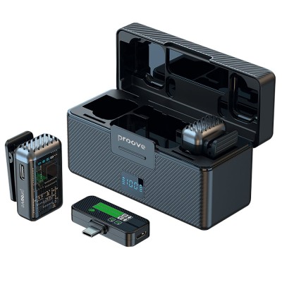 Бездротовий петличний мікрофон Proove Ripple (PRWM00002001) black