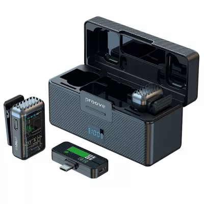 Бездротовий петличний мікрофон Proove Ripple (PRWM00002001) black