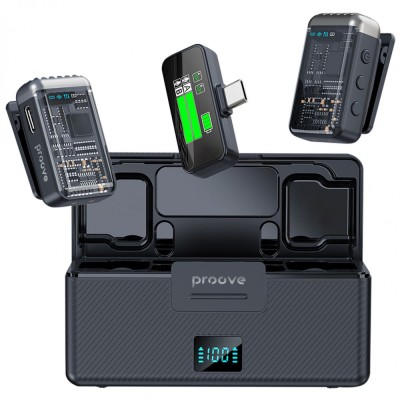 Бездротовий петличний мікрофон Proove Ripple (PRWM00002001) black Бездротовий петличний мікрофон Proove Ripple (PRWM00002001) black