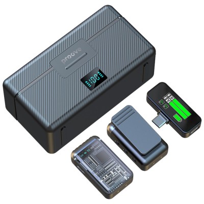 Бездротовий петличний мікрофон Proove Ripple (PRWM00002001) black Бездротовий петличний мікрофон Proove Ripple (PRWM00002001) black