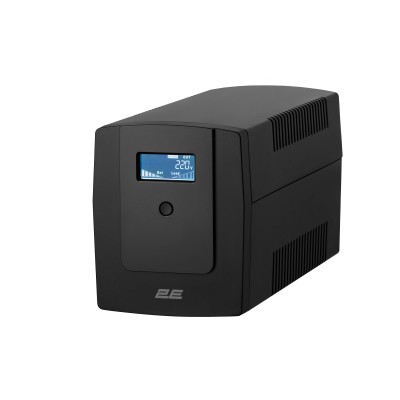 Джерело безперебійного живлення 2E DD1200, 1200VA/720W, LCD, USB, 3xSchuko (2E-DD1200)