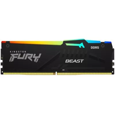Оперативна пам'ять Kingston DDR5 16GB 5200 FURY Beast RGB (KF552C40BBA-16)