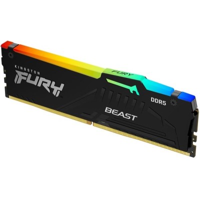 Оперативна пам'ять Kingston DDR5 16GB 5200 FURY Beast RGB (KF552C40BBA-16)