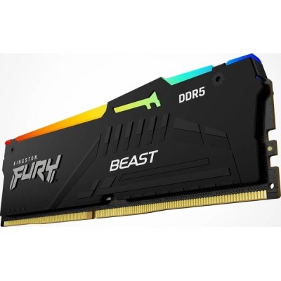 Оперативна пам'ять Kingston DDR5 16GB 5200 FURY Beast RGB (KF552C40BBA-16)