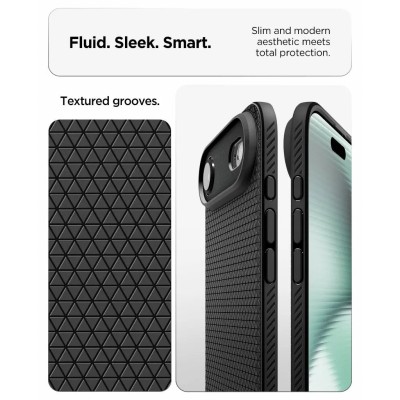 Чохол Spigen для iPhone 17 Air, Liquid Air, Matte Black