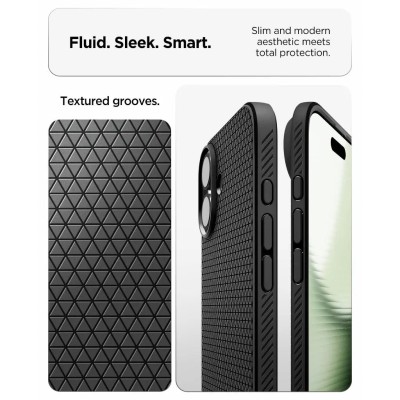 Чохол Spigen для iPhone 17, Liquid Air, Matte Black