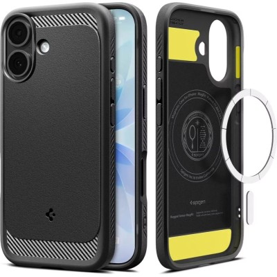 Чохол Spigen для iPhone 17, Rugged Armor MagFit, Matte Black