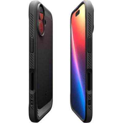 Чохол Spigen для iPhone 17, Rugged Armor MagFit, Matte Black