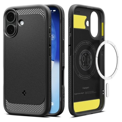 Чохол Spigen для iPhone 17, Rugged Armor MagFit, Matte Black