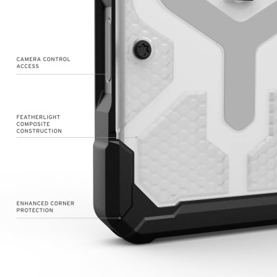 Чохол UAG для iPhone 17 Pro Max, Pathfinder Clear MagSafe, Ice/Silver
