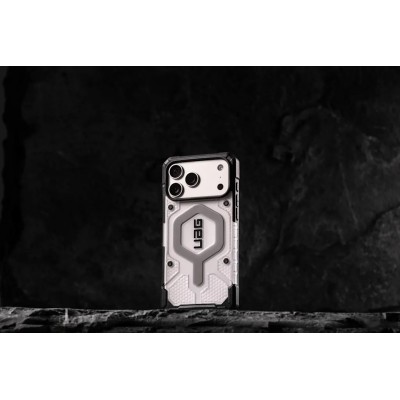 Чохол UAG для iPhone 17 Pro Max, Pathfinder Clear MagSafe, Ice/Silver