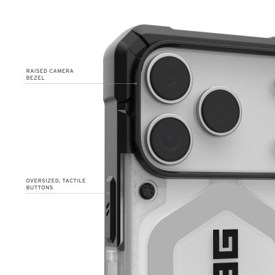 Чохол UAG для iPhone 17 Pro, Pathfinder Clear MagSafe, Ice/Silver