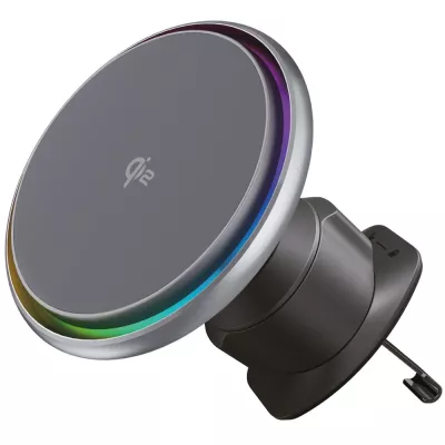 Автомобільний тримач з Бездротовим ЗП Proove IceCore QI2 15W (WHIC15002003) gray