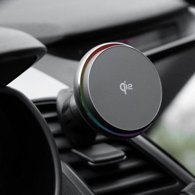 Автомобільний тримач з Бездротовим ЗП Proove IceCore QI2 15W (WHIC15002003) gray Автомобільний тримач з Бездротовим ЗП Proove IceCore QI2 15W (WHIC15002003) gray